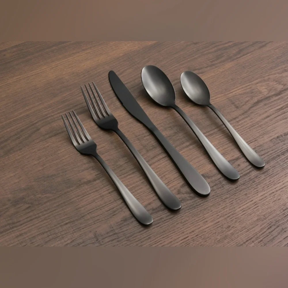 Cambridge Byram Black Mirror 20-Piece Flatware Set (Service for 4)